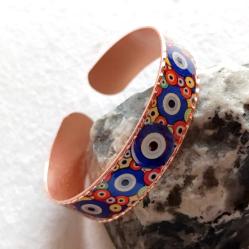 Bakır el işçilikli lüks bilezik - İnce dar model BLZ-İNC-03