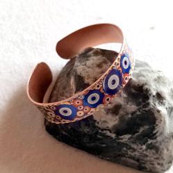 Bakır el işçilikli lüks bilezik - İnce dar model BLZ-İNC-03