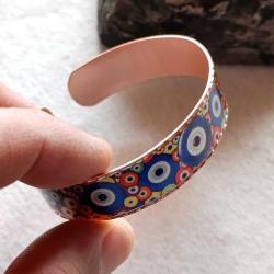 Bakır el işçilikli lüks bilezik - İnce dar model BLZ-İNC-03