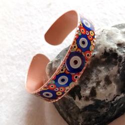 Bakır el işçilikli lüks bilezik - İnce dar model BLZ-İNC-03