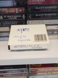 Autopsy - Acts of The Unspeakable -  Kayıt Kaset -