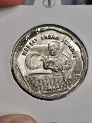 1990 Yılı İnsanı Sev Çevreni Koru Hatıra Madalya Çil