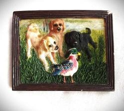 Paticanlar Köpek motifli mini tablo