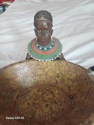 Otantik Seramik Kase (Afrikalı Kızın kucağında Seramik Kase)