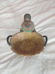 Otantik Seramik Kase (Afrikalı Kızın kucağında Seramik Kase)