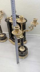 Kobalt Mavisi Dekorlu Şömine Saatidir