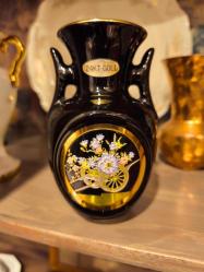 LOT.4 » Mineli Altın Vermielli Porselen Vazo