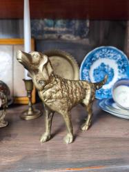 İngiliz Setter Köpek Pirinç Heykeli