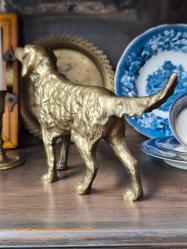 İngiliz Setter Köpek Pirinç Heykeli