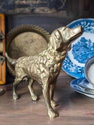 İngiliz Setter Köpek Pirinç Heykeli