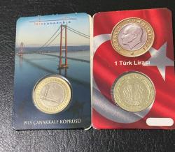 1915 ÇANAKKALE KÖPRÜSÜ 1 TL VE NORMAL 1 TL ÖZEL KİTİNDE