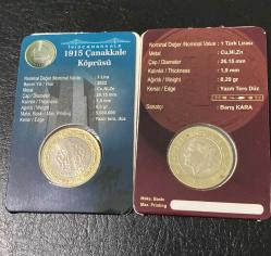 1915 ÇANAKKALE KÖPRÜSÜ 1 TL VE NORMAL 1 TL ÖZEL KİTİNDE