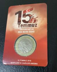 15 TEMMUZ 2016 ŞEHİTLERİ VE GAZİLERİ ANISINA 1 TL HATIRA