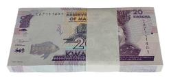 MALAWİ 20 KWACHA 2014-2020 P#63 ÇİL DESTE (100 Adet Banknot)