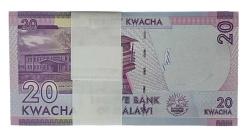 MALAWİ 20 KWACHA 2014-2020 P#63 ÇİL DESTE (100 Adet Banknot)