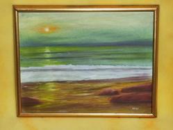 20278-METİN İMZALI YAĞLI BOYA RESİM TABLO **AHŞAP ÇERÇEVELİDİR**