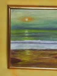 20278-METİN İMZALI YAĞLI BOYA RESİM TABLO **AHŞAP ÇERÇEVELİDİR**