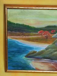 20279-METİN 1981 İMZALI YAĞLI BOYA RESİM TABLO