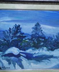 20280-BİLGE TARGAN 2002 İMZALI YAĞLI BOYA RESİM TABLO