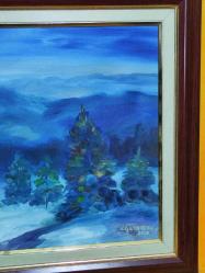 20281-BİLGE TARGAN 2002 İMZALI YAĞLI BOYA RESİM TABLO