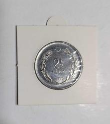 1970 SABAN KILIÇTAN ÜSTÜNDÜR HATIRA AKTOMİNAL 2,5 LİRA MADENİ PARA ÇİL KONDİSYONDA