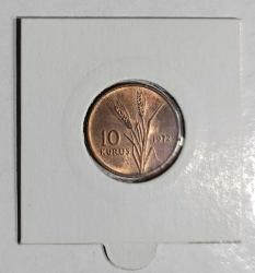 1972 SABAN KILIÇTAN ÜSTÜNDÜR BRONZ 10 KURUŞ MADENİ PARA ÇİL KONDİSYONDA