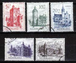 A.2290 1951  MİMARİ ESKİ BİNALAR  DAMGALI TAM SERİ HOLLANDA