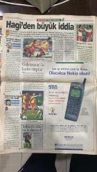 08 ŞUBAT 1999 - FOTOMAÇ SPOR GAZETESİ - TURKISH NEWSPAPER - DOĞUM GÜNÜ /HEDİYESİ - EKSİKSİZ TAM TAKIM GAZETELERİ -  GALATASARAY - BURSASPOR - HAGI - ARİF - OKAN - HASAN ŞAŞ - TUGAY - HAKAN ŞÜKÜR - FATİH TERİM - POPESCU - TAFFAREL - MUHAMMET ALTINTAŞ - YUSUF ALTINTAŞ - MOLDOVAN - ŞENOL  TARAFTAR - FOTOMAÇ - GALATASARAY-BURSASPOR MAÇI - HAGİ’DEN HAT-TRİCK - İYİ Kİ DOĞDUN HAGİ - HAGİ’DEN BÜYÜK İDDİA - HAGİ’Yİ ÖRNEK ALMALISINIZ - GALATASARAY’DA KADRO SÜRPRİZİ - POPESCU YİNE HATASIZ - TAFFAREL’E HİÇ İŞ DÜŞMEDİ - CİM-BOM MUHTEŞEMDİ - KAPLANLAR’DA HASAR BÜYÜK - POTADA DARÜŞŞAFAKA VE ÜLKER GALİP  GALATASARAY 5-0 BURSASPOR - SAMSUNSPOR 0-1 İSTANBULSPOR - SAKARYASPOR 6-2 GAZİANTEPSPOR - DARDANELSPOR 3-0 KARABÜKSPOR - ADANASPOR 2-0 ANKARAGÜCÜ - KOCAELİSPOR 1-0 ERZURUMSPOR- TRABZONSPOR - ALTAY - GORDON MILNE - ZİNNUR SARI - MURAT ILGAZ - GÜNGÖR ŞAHİNKAYA - MEHMET ALİ YILMAZ - MUHİTTİN ÖZTÜRK - ALİ KEMAL AKTÜRK - AHMET KUL - RECEP - TANSEL - OKAN - MEHMET ZENGİN - FATİH - ABDULLAH - SELİM - VUGRINE