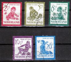 A.2291 1950  ÇOCUK YARDIMI   DAMGALI TAM SERİ HOLLANDA