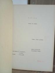 Sacide (Oyun İki Bölüm) Ülker A. Köksal  | Teksir Sahne Metni (Daktilo) | Devlet Tiyatrosu Dramaturgi Bürosu 1985