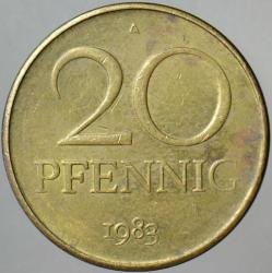 DOĞU ALMANYA 20 PFENNIG 1983.