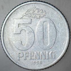 DOĞU ALMANYA 50 PFENNIG 1958 A. DDR.