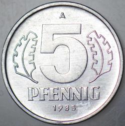 DOĞU ALMANYA 5 PFENNIG 1985 A. DDR. ÇİL(-)