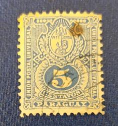1892 Paraguay_ damgalı klasik pul