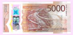 Jamaica 5000 Dollars, 2022 Polymer, P-101 GEM UNC (TK 19 881) ÇİL