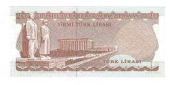 6.Emisyon 3.Tertip 20 Türk Lirası Seri F72 61-56-56 ÇİL TCK10077