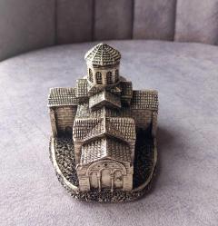 GÜMÜŞ KAPLAMA DAMGALI DEKORATİF TARİHİ ESER BİNA OBJE.  KONDİSYON YÜKSEK KOLEKSİYONLUK NADİR