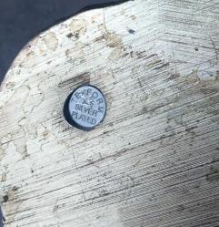 GÜMÜŞ KAPLAMA DAMGALI DEKORATİF TARİHİ ESER BİNA OBJE.  KONDİSYON YÜKSEK KOLEKSİYONLUK NADİR