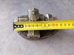 GÜMÜŞ KAPLAMA DAMGALI DEKORATİF TARİHİ ESER BİNA OBJE.  KONDİSYON YÜKSEK KOLEKSİYONLUK NADİR