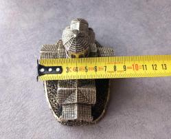 GÜMÜŞ KAPLAMA DAMGALI DEKORATİF TARİHİ ESER BİNA OBJE.  KONDİSYON YÜKSEK KOLEKSİYONLUK NADİR