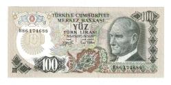 6.Emisyon 2.Tertip 100 Türk Lirası *Seri Numarası Fosforlu* Seri H86  - ÇİL TCK10091