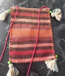 VİNTAGE DÖNEM EL DOKUMASI KOL ÇANTASI.  KONDİSYON YÜKSEK KOLEKSİYONLUK NADİR