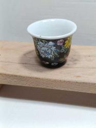 P6---ÇİÇEK DESENLİ KULPSUZ TEK FİNCAN