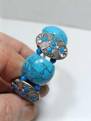 BL4----TURKUAZ TAŞLI BİLEKLİK