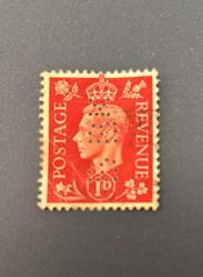 İngiltere Pulu - England Stamp - Postadan Geçmiş Pul Filateli - DAMGALI - KRAL GEORGE VI. TEMALI PUL,  1 PARA - YABANCI PULLAR - NOSTALJİK DOĞUM GÜNÜ HEDİYESİ