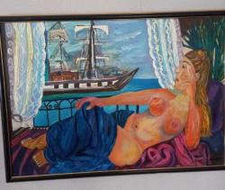 LOT.12 » Ayşe perran Yeşeren 105x75 cm yağlıboya-akrilik karışık tek. tablo