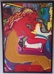 LOT.10 » Ayşe perran Yeşeren 105x75 cm yağlıboya-akrilik karışık tek. tablo