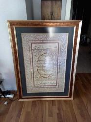 120x90 cm dev boy tıpkı basım lüks çerçeve Hilye-i Şerif tablo