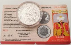 2022 Padişahlar Serisi II.Murad Han Hatıra Parası Gümüş..