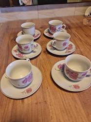 Sıfır vitrin ürünü endonezya fincan takımı 6lı